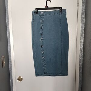 Guess Blue Denim Pencil Skirt
